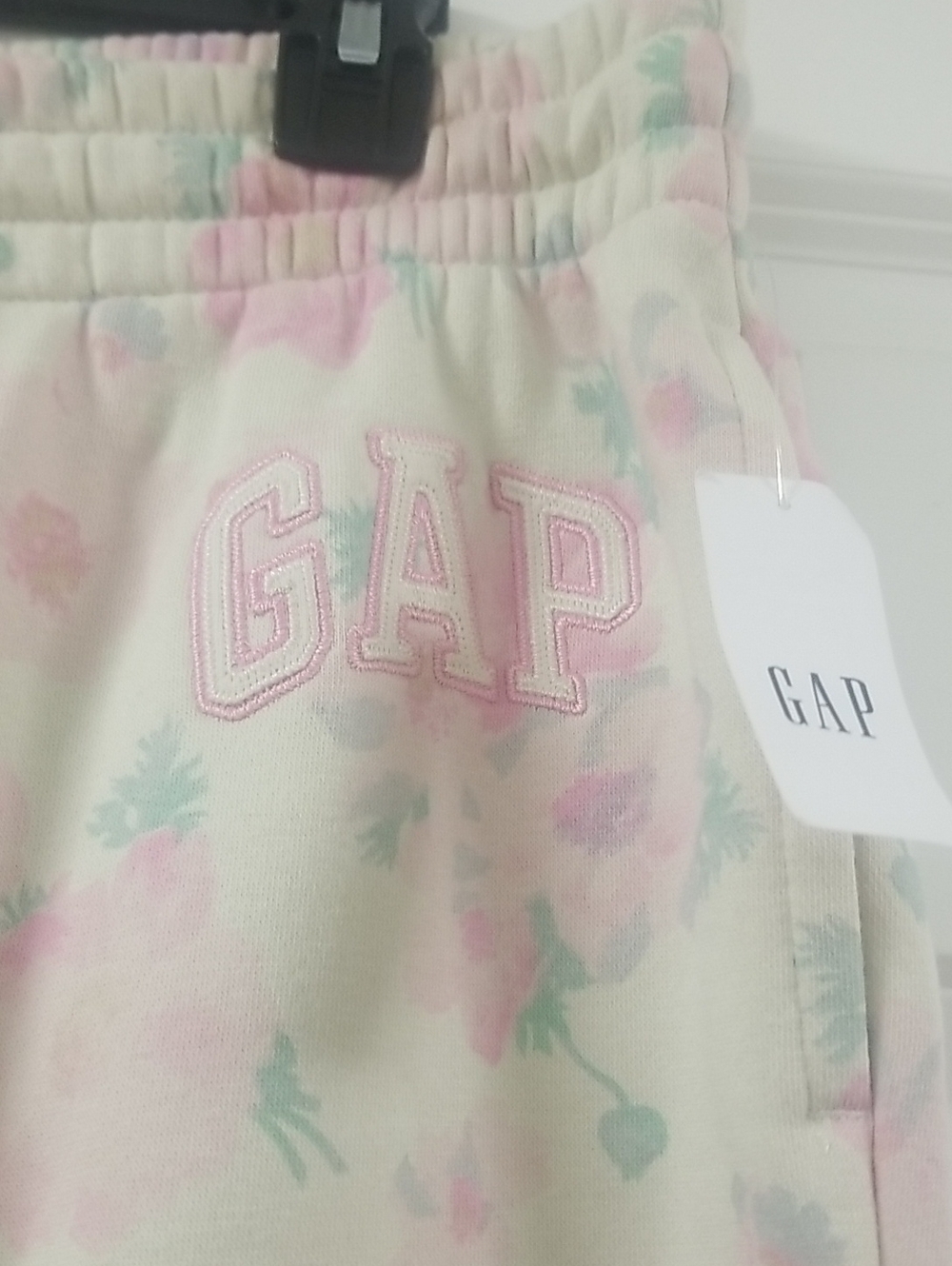 GAP PINK Floral Pastel Drawstring Joggers SZ. M  NWT - Picture 8 of 13